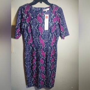 New Jude Connally Dress Monique Snakeskin Sheath Dress Work Dress